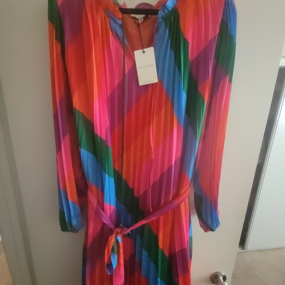 Skies Are Blue Multicolor Long Sleeve Dress